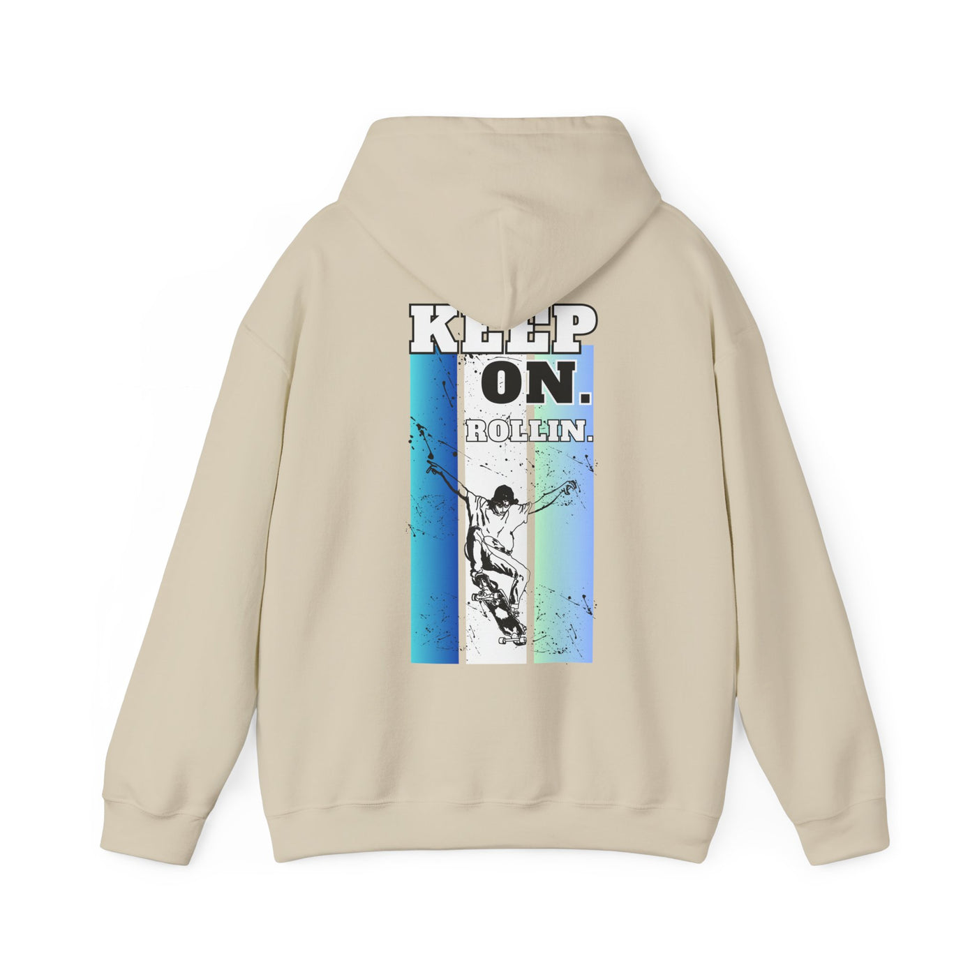 Skateboarding Warmup Hoodie - 'Skate Fall Get Up Ride Repeat' Design