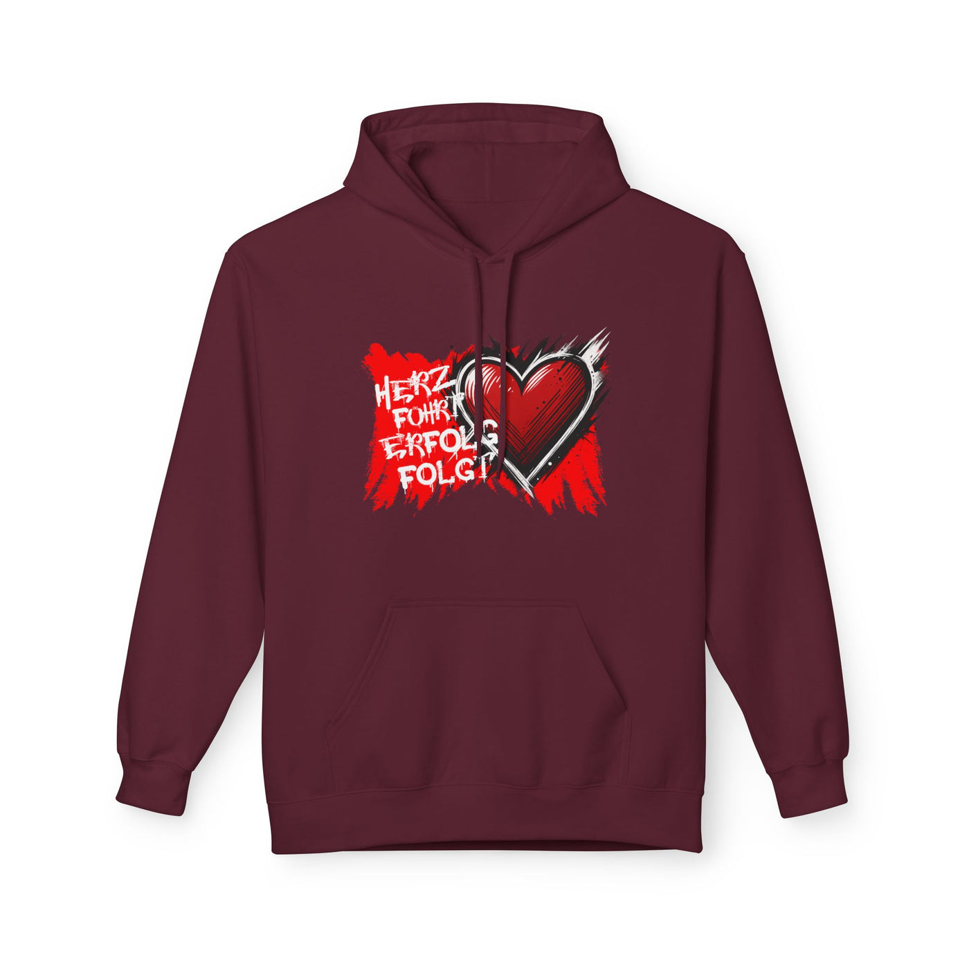Herz führt Erfolg folgt Hoodie