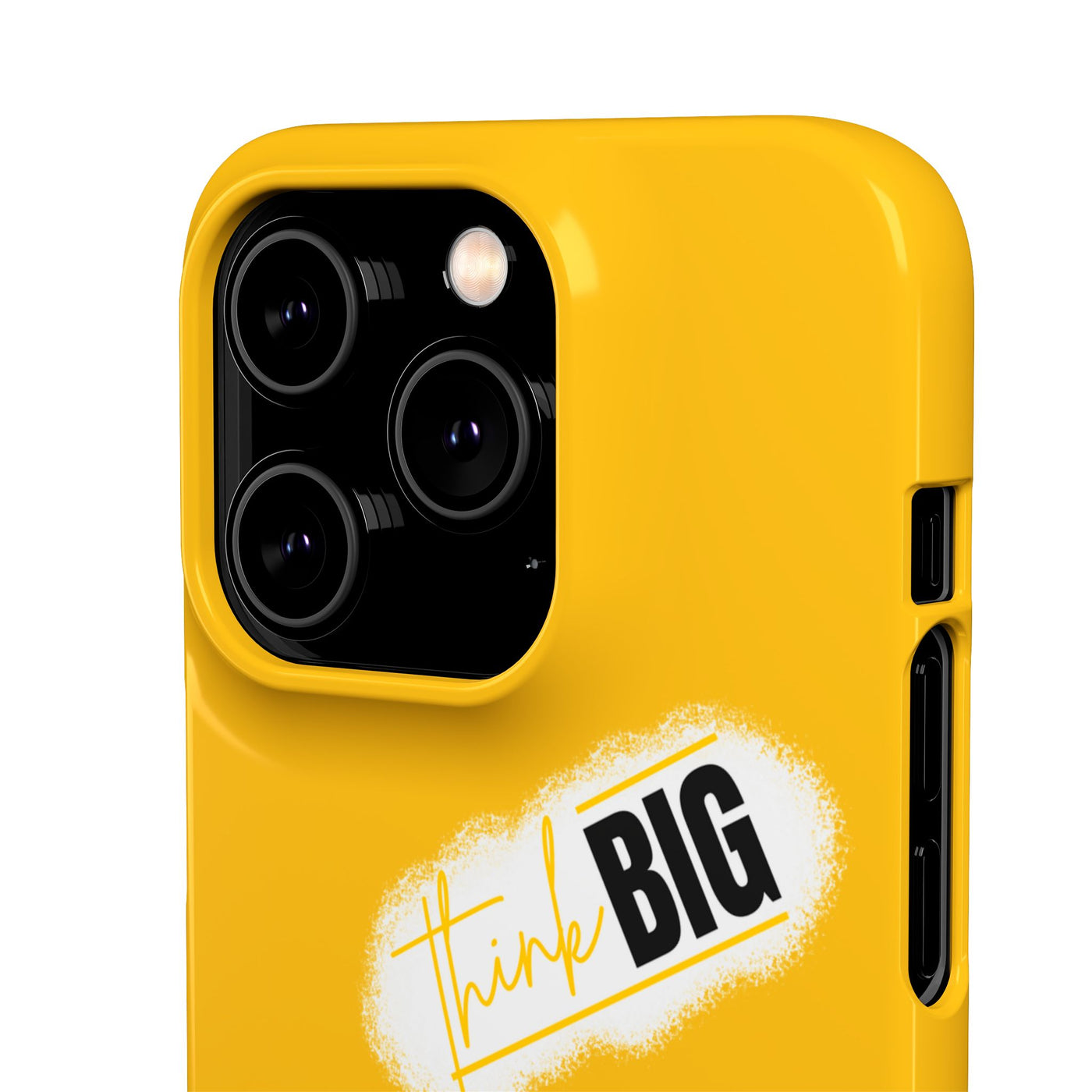 Handyhülle gelbe - Yellow Snap Case - 'Think BIG' for Motivated Individuals