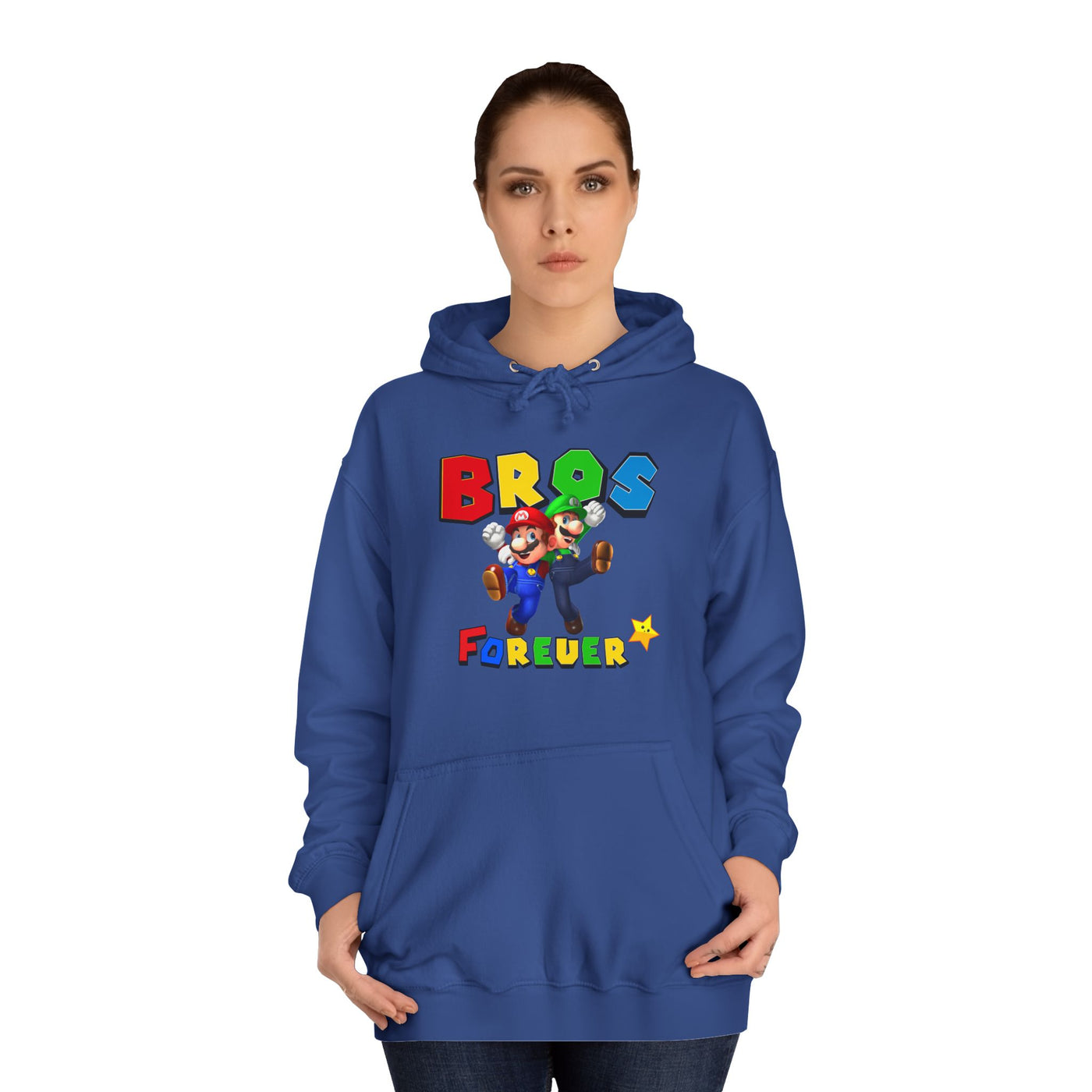 Super Bros College Hoodie, Unisex Gaming Hoodie