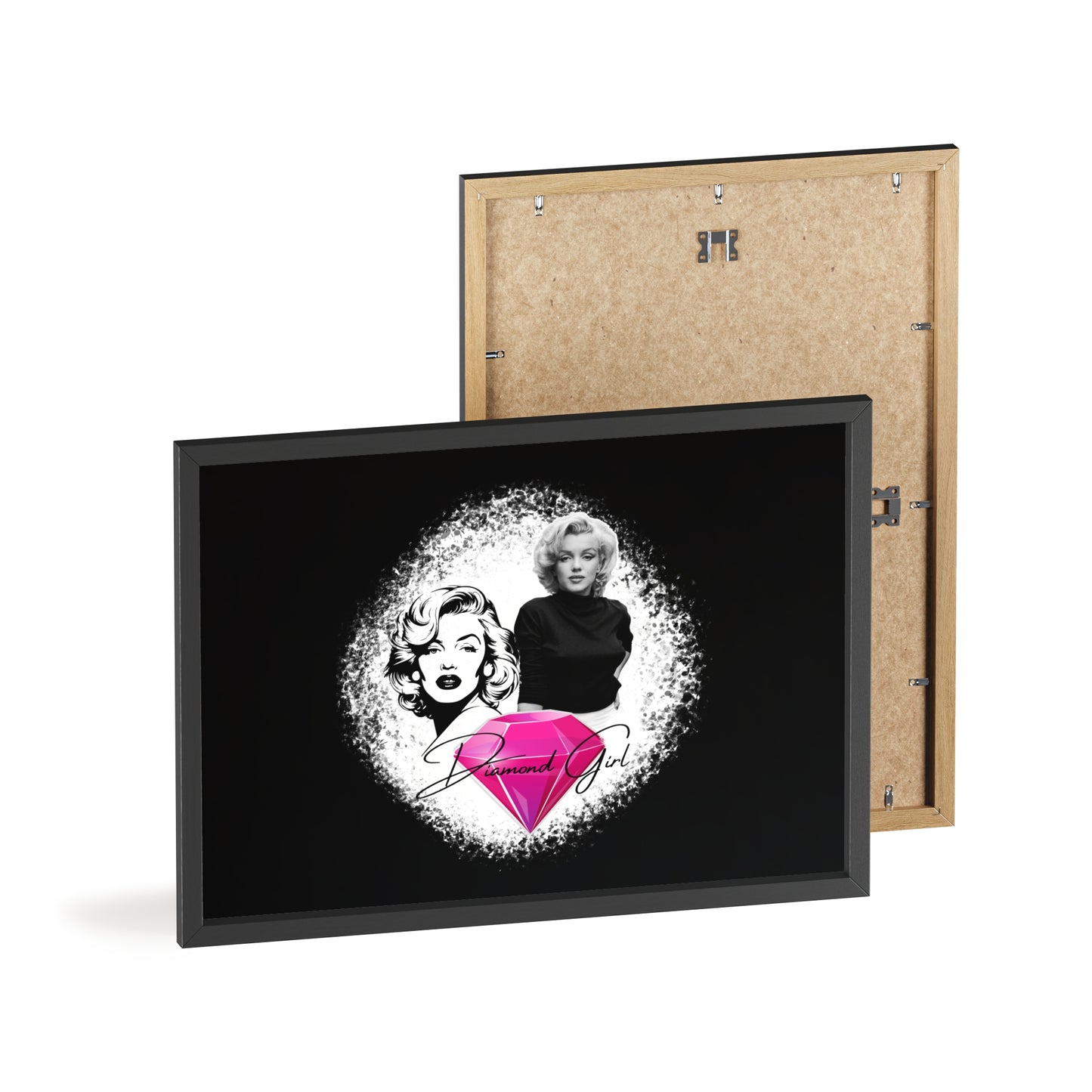 Vintage Marilyn Monroe Poster with Wooden Frame