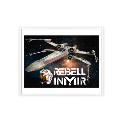 Star Wars X-Wing Fighter Poster with Wooden Frame - Rebel Inyir Decor
