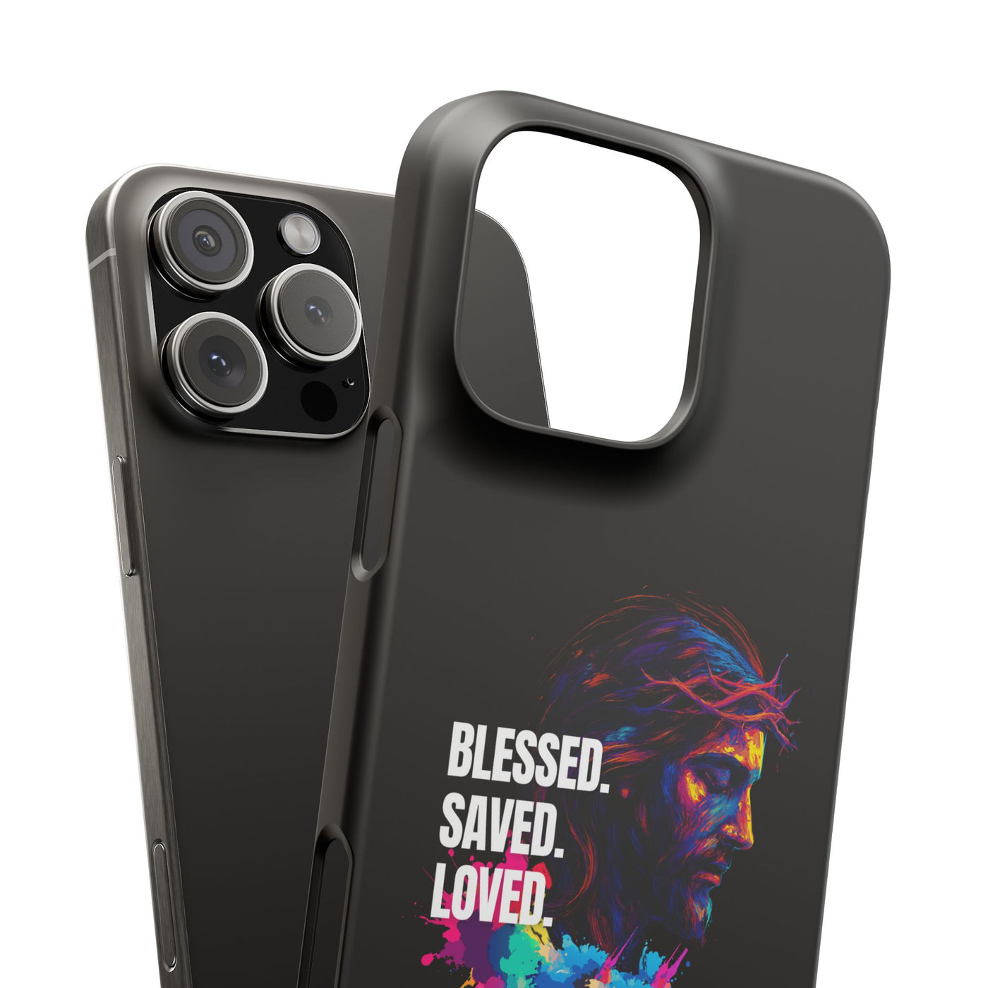 Blessed Saved loved - Snap Case - Jesus