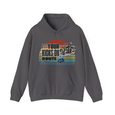 Retro Motorcycle Adventure Hoodie - 'Get Your Kicks On Route 66'