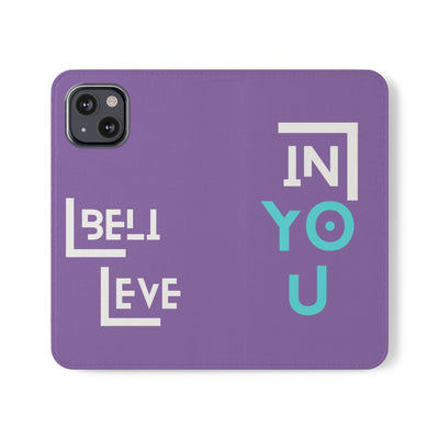 Handyhülle - inspirational Flip Case - 'Believe in You' Phone Cover