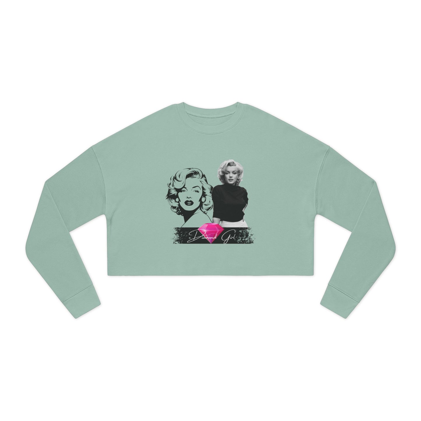 Chic Marilyn Monroe Cropped Sweatshirt for Women - Trendy and Stylish