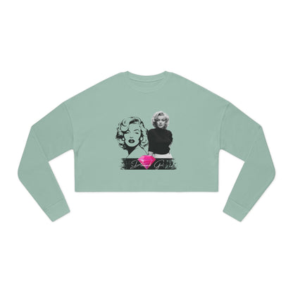 Chic Marilyn Monroe Cropped Sweatshirt for Women - Trendy and Stylish