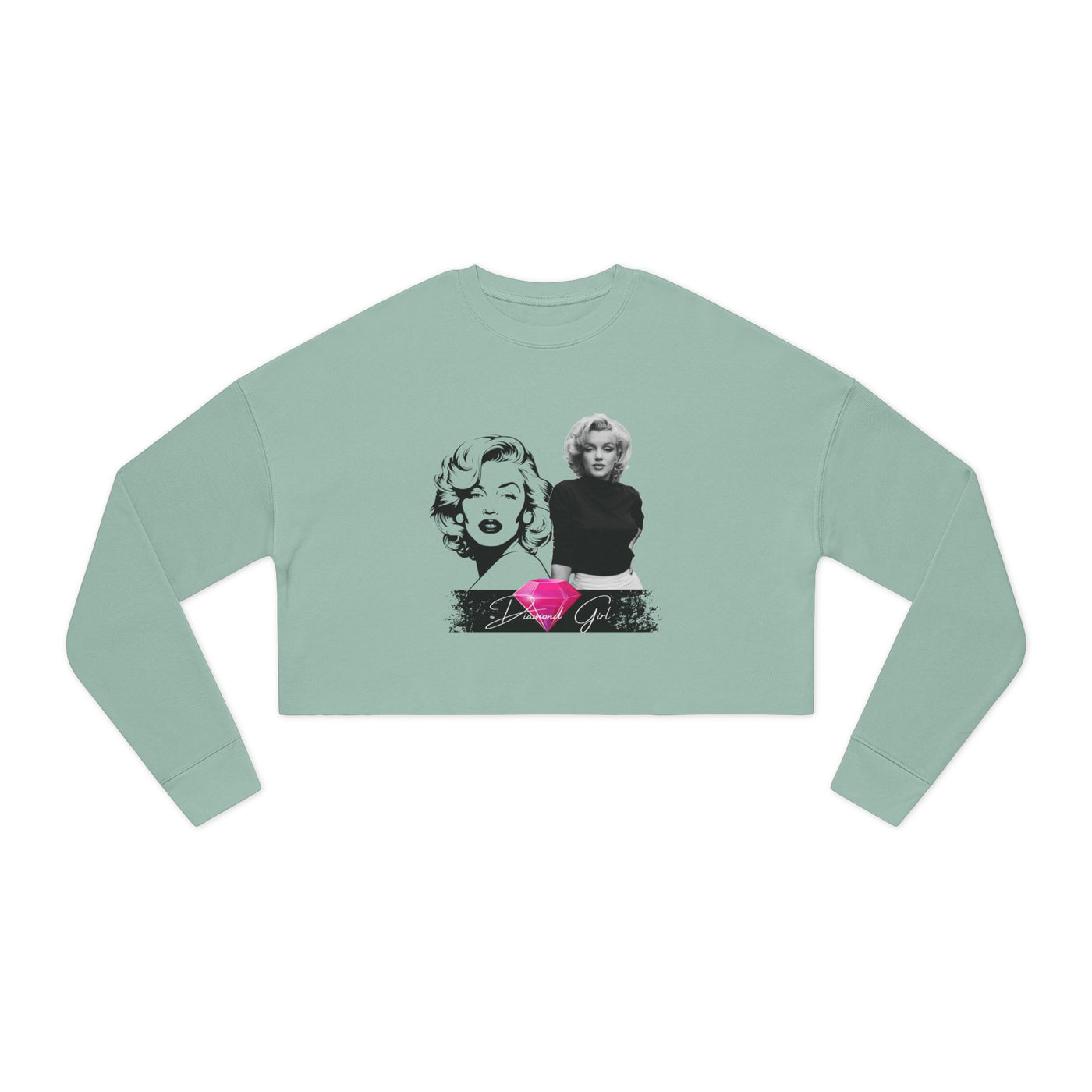 Chic Marilyn Monroe Cropped Sweatshirt for Women - Trendy and Stylish