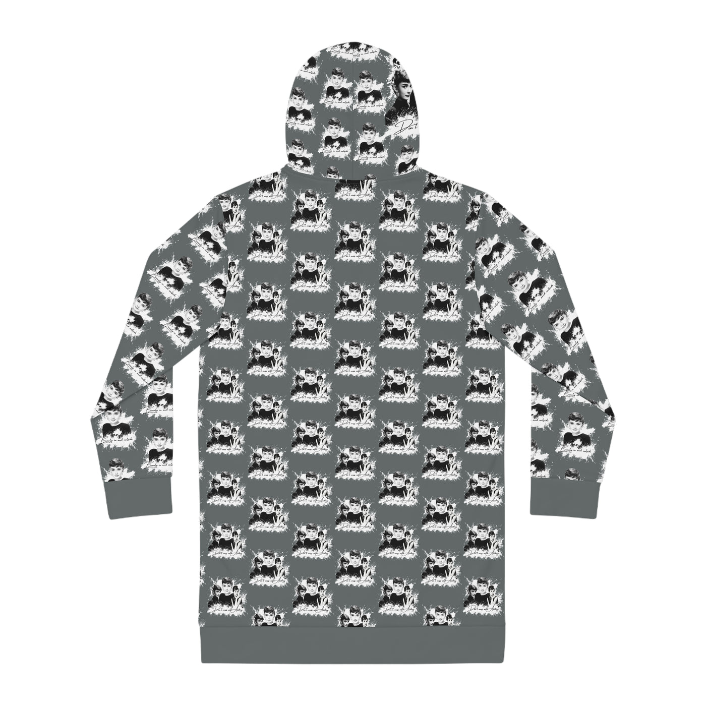 Audrey Inspired Women's Hoodie Dress - "Beauty Is Not Wasted"