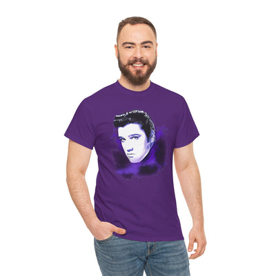 Elvis Portrait Unisex Heavy Cotton Tee - Retro Music Fan Gift