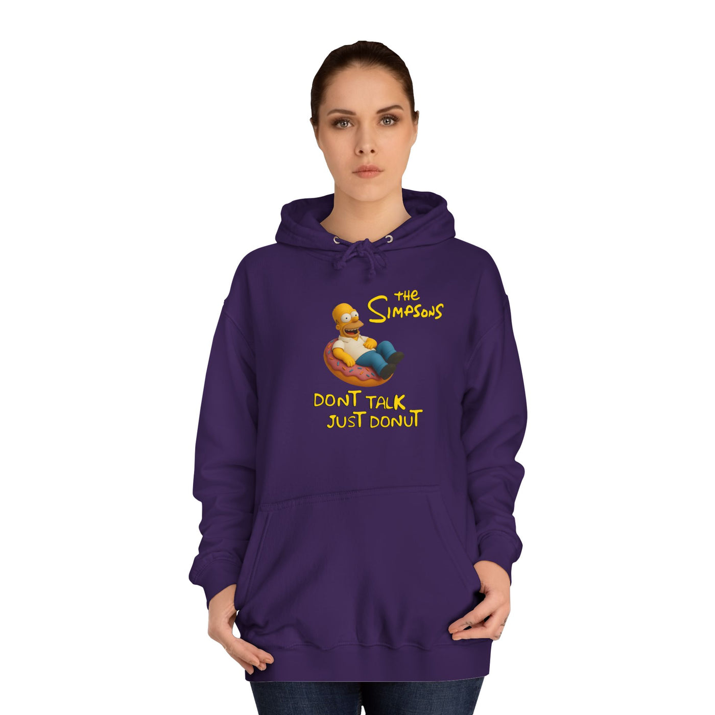Funny Donut Lover Hoodie, Unisex College Hoodie, The Simpsons