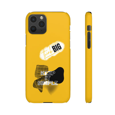 Handyhülle gelbe - Yellow Snap Case - 'Think BIG' for Motivated Individuals