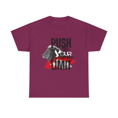Motivational Unisex Heavy Cotton Tee - "Push Your Limit"