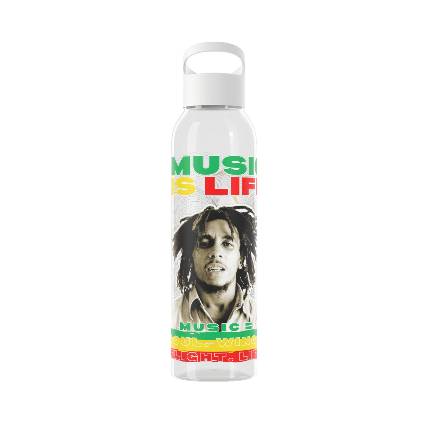 Music is Life Water Bottle, Motivational Drink Container for Music Lovers, Eco-Friendly Sports Bottle, Gift for Musicians, Reusable Bottle | Kultfaser