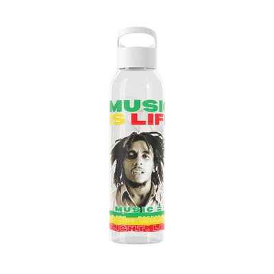 Music is Life Water Bottle, Motivational Drink Container for Music Lovers, Eco-Friendly Sports Bottle, Gift for Musicians, Reusable Bottle | Kultfaser