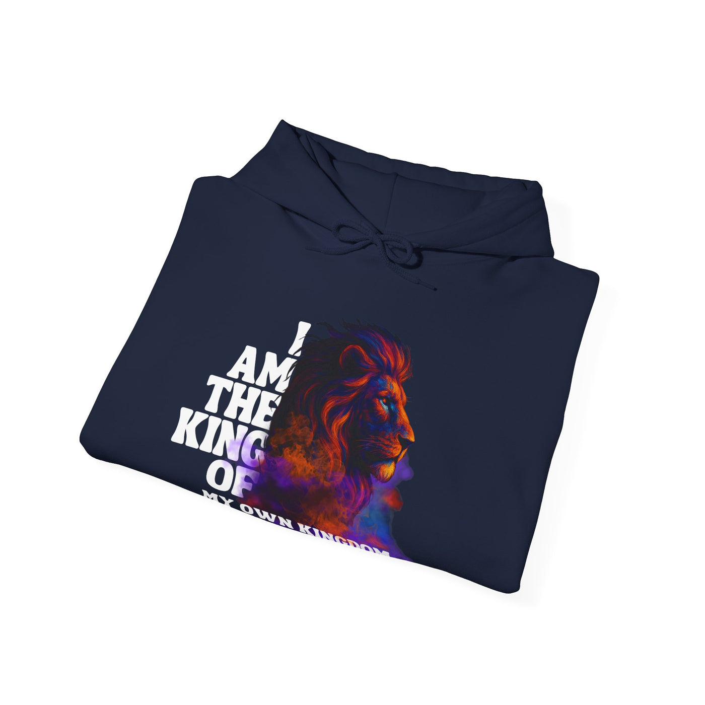 Inspirational Lion Hoodie "i am the king of my kingdom"
