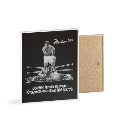 Boxing Inspired Wall Art Poster with Wooden Frame - Muhammad Ali 