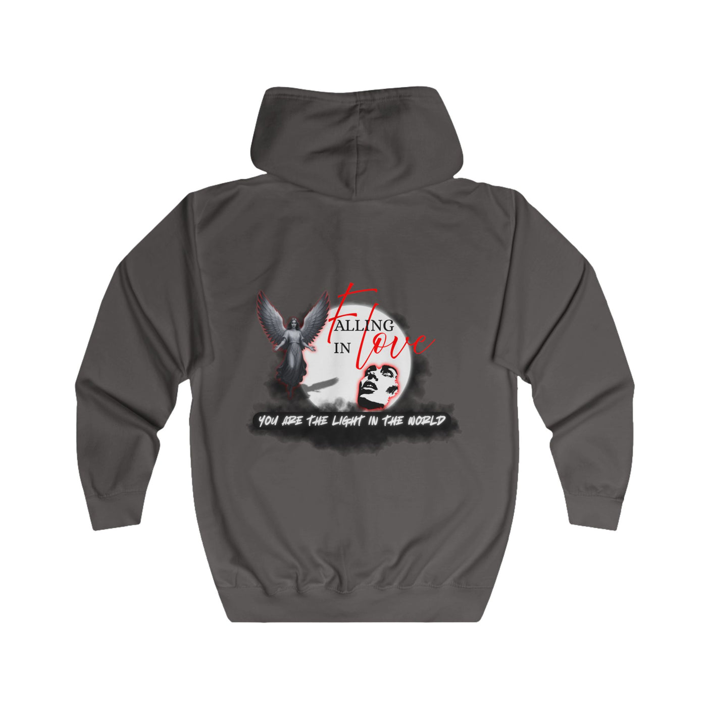 Falling in Love Hoodie, Inspirational Zip-Up, Unisex Sweatshirt