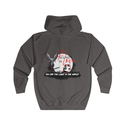 Falling in Love Hoodie, Inspirational Zip-Up, Unisex Sweatshirt