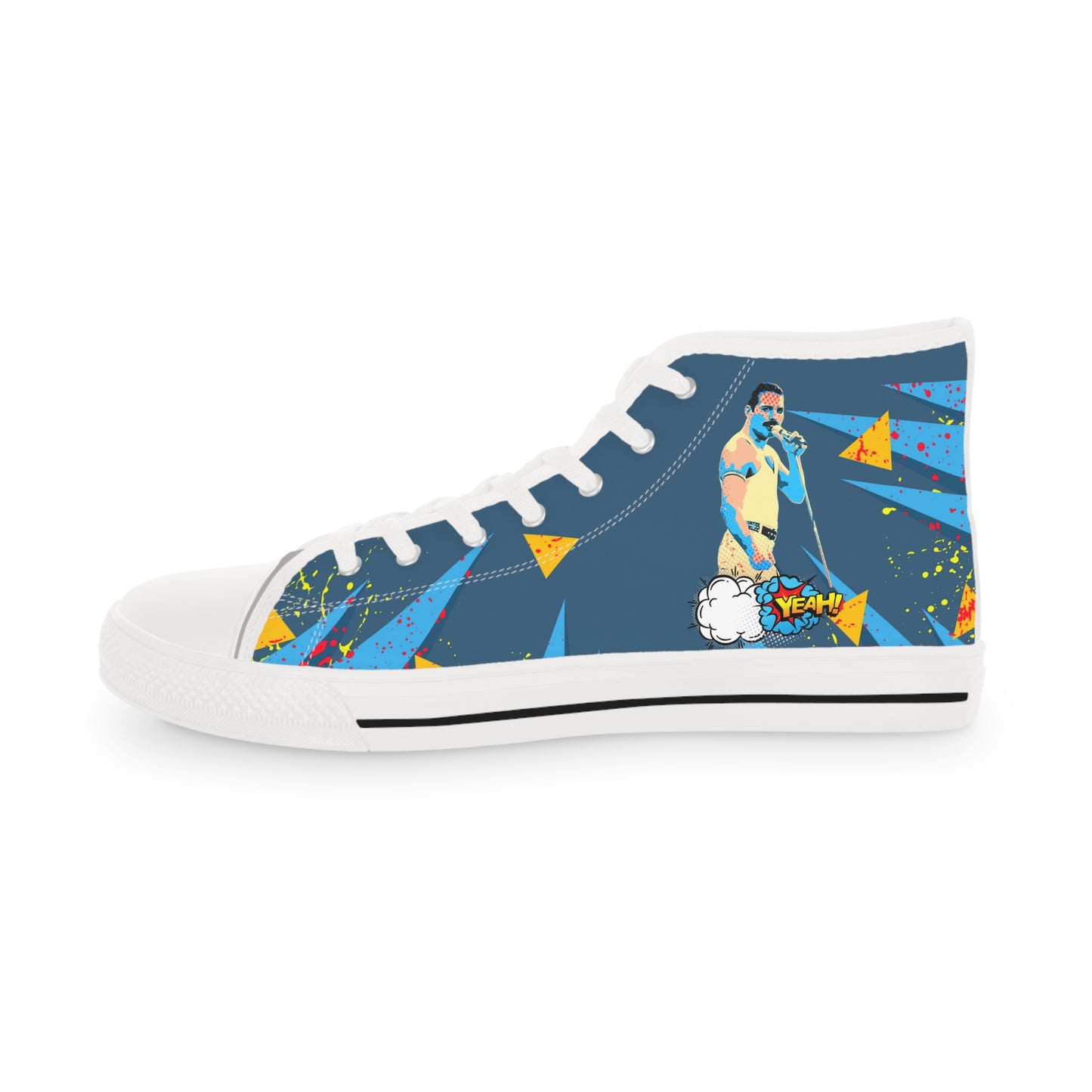 Vibrant High Top Sneakers, Freddie - Ah yo - Dont mess with Freddie