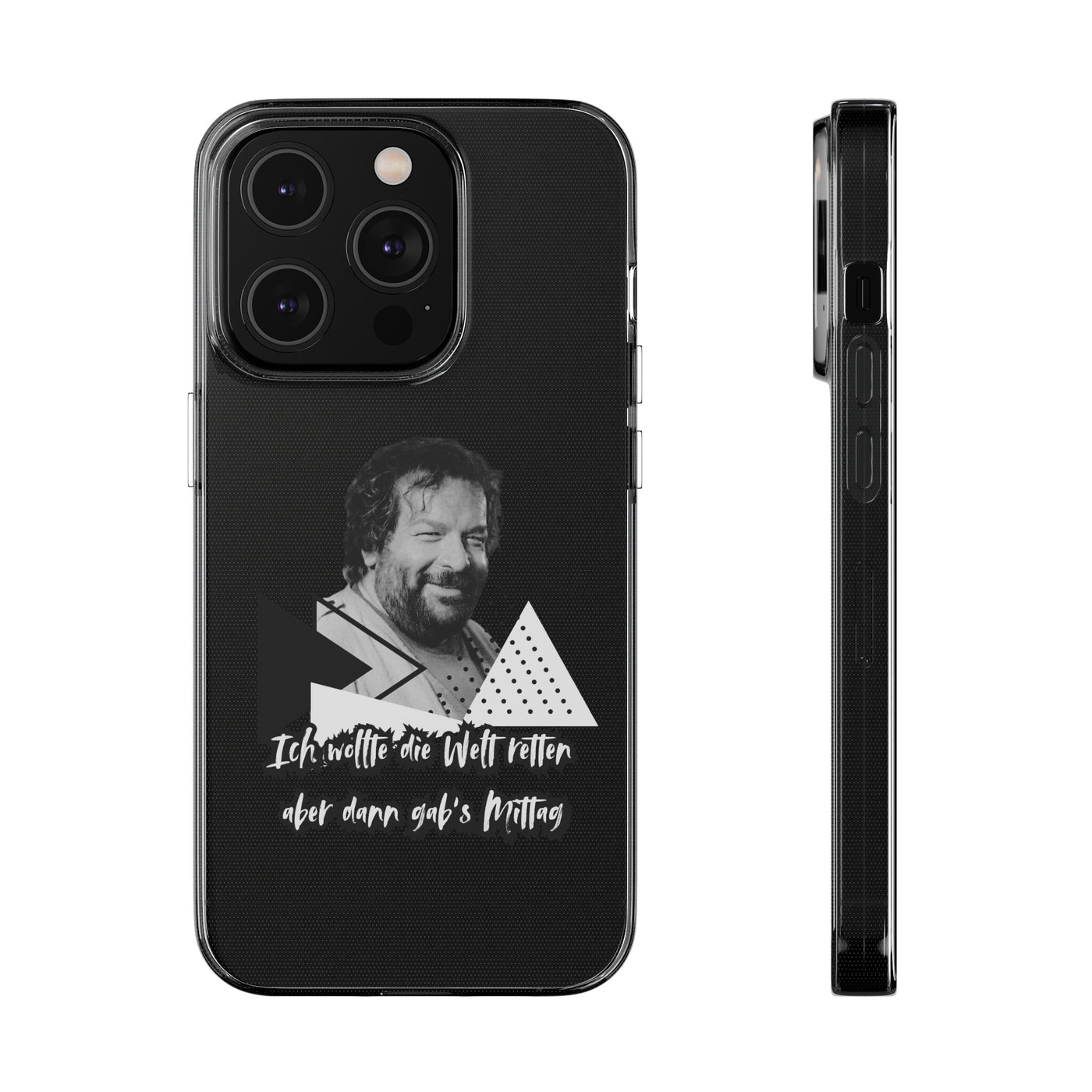 Handyhülle Unique Phone Cover, Ich wollte die Welt retten, dann gabs Mittag