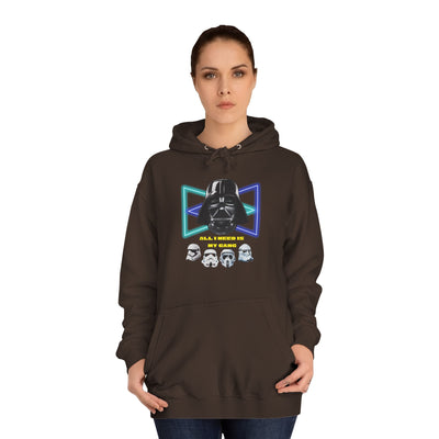 Star Wars unisex Hoodie - Darth Vader &amp; Stormtrooper Design All i need is my gang