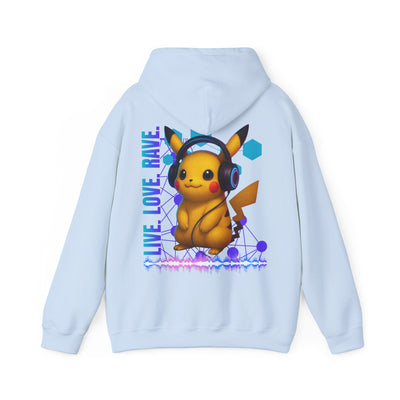 Rave Hoddie, Live Love Rave - Techno - Pokemon
