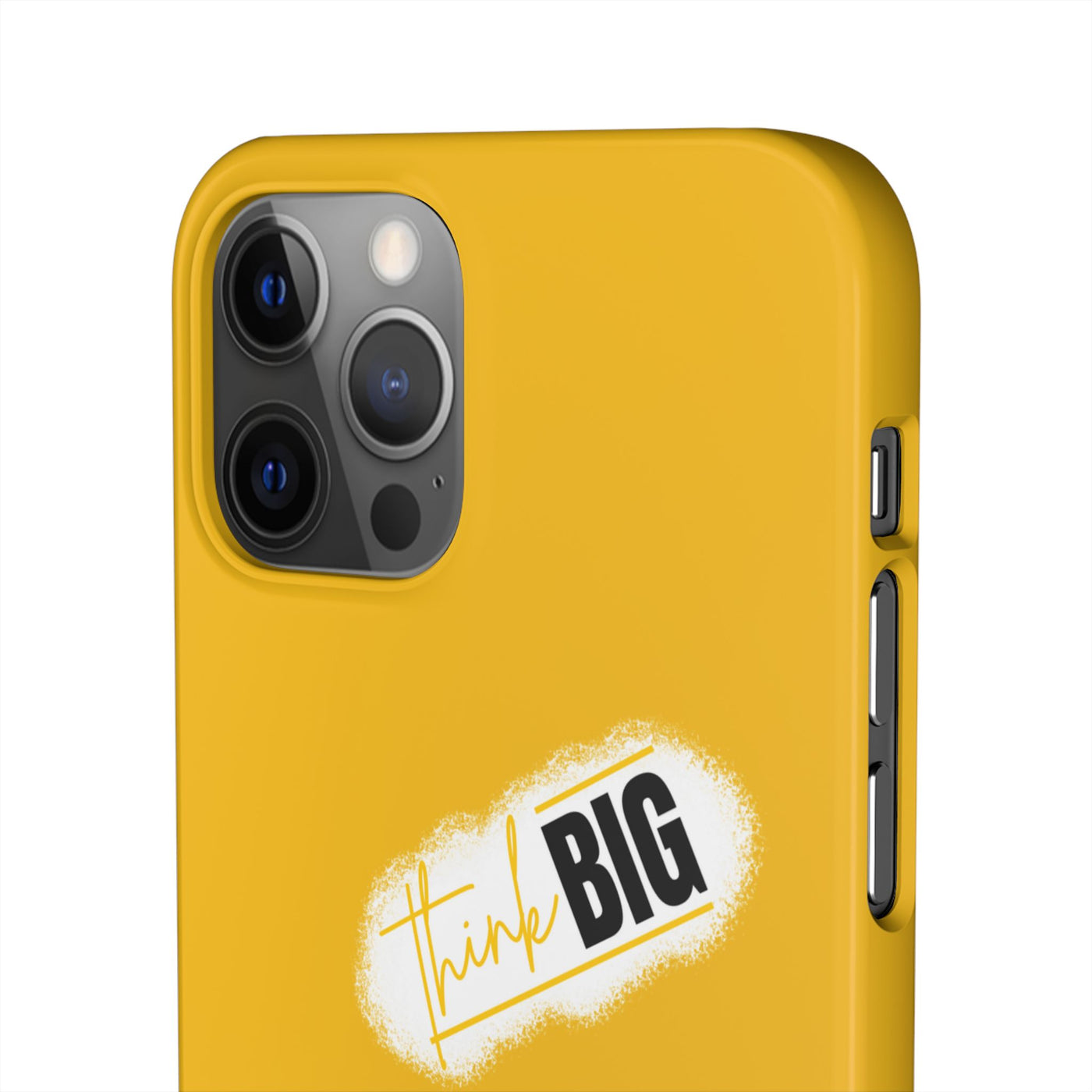 Handyhülle gelbe - Yellow Snap Case - 'Think BIG' for Motivated Individuals