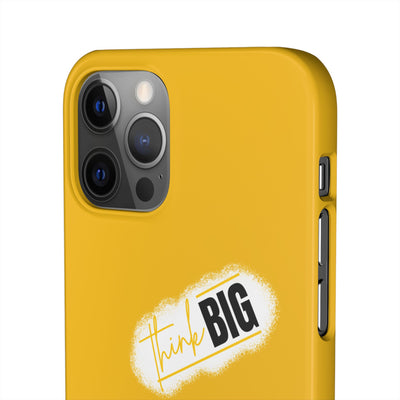 Handyhülle gelbe - Yellow Snap Case - 'Think BIG' for Motivated Individuals