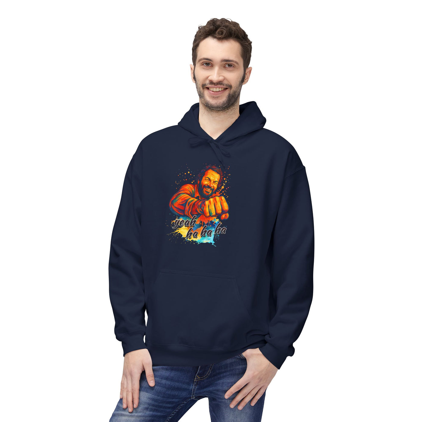 Bud Spencer Unisex Hoodie with 'Yeah Hahaha' Design