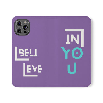 Handyhülle - inspirational Flip Case - 'Believe in You' Phone Cover