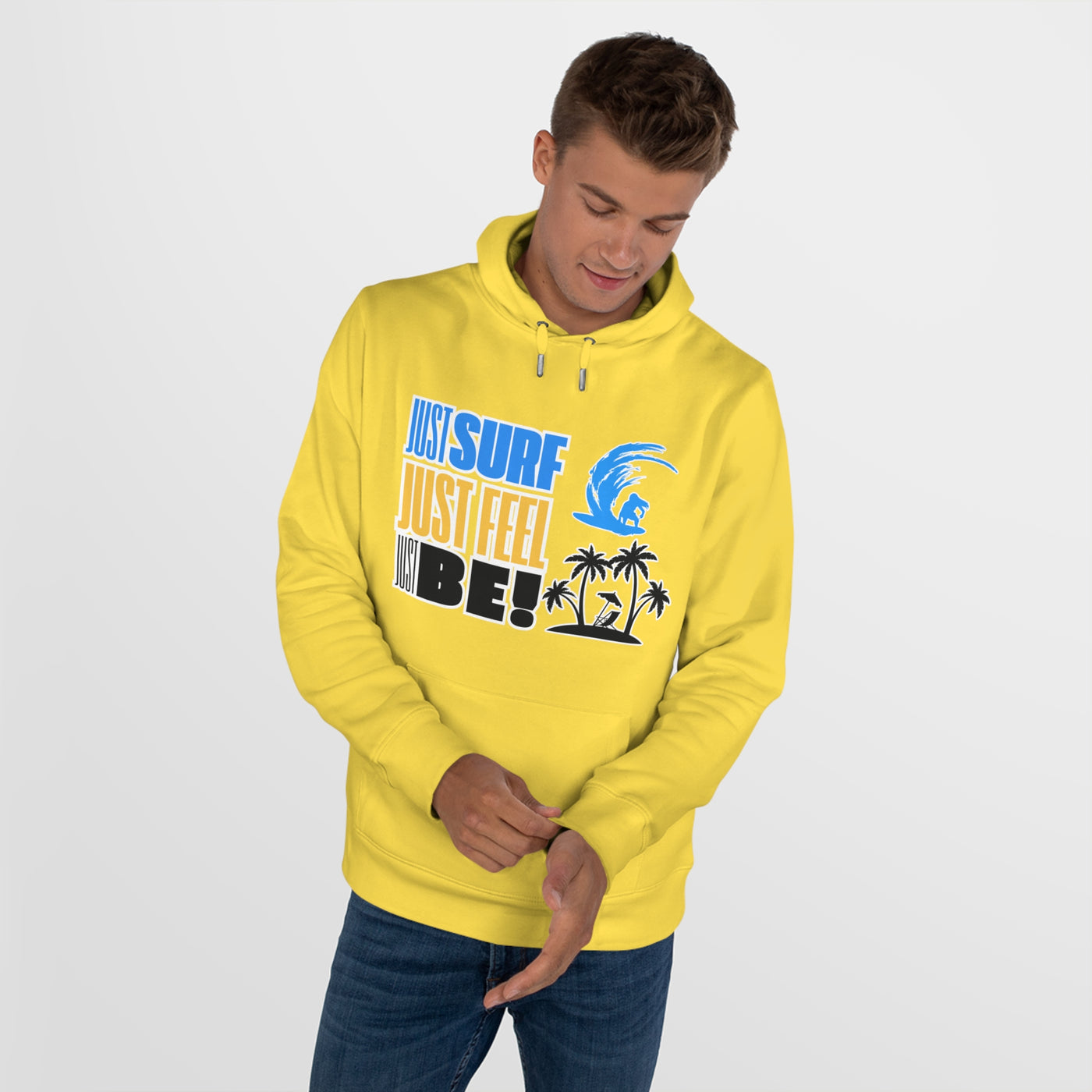 Just Surf Hooded Sweatshirt - Perfect for Beach Lovers and Surf Enthusiasts