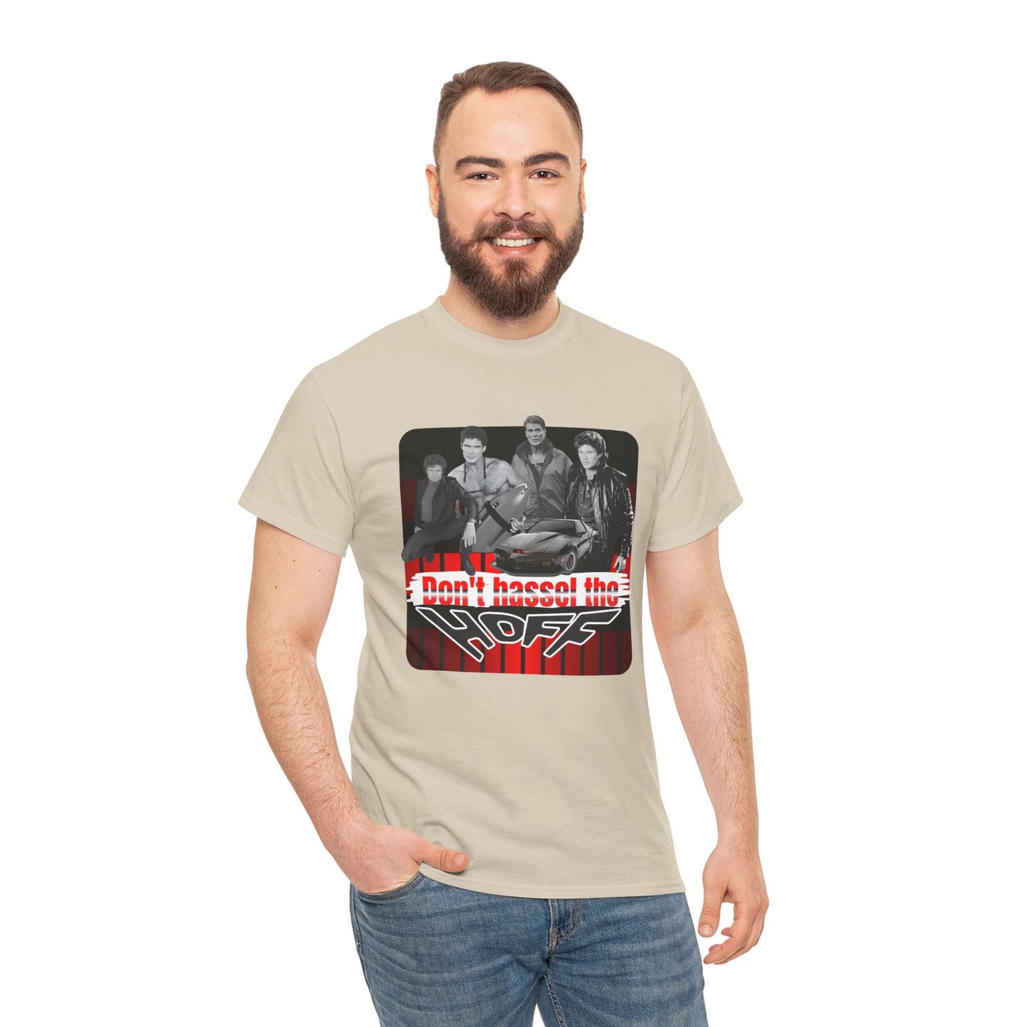 Don't Hassel the Hoff Unisex Heavy Cotton Tee | Retro Humor Shirt for Fans