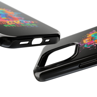 Minecraft Inspired Tough Phone Case - Handyhülle  "Bock auf anders" Colorful Gamer Design