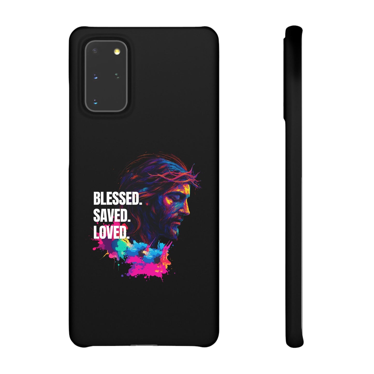 Blessed Saved Loved -  Snap Case Handyhülle - Jesus