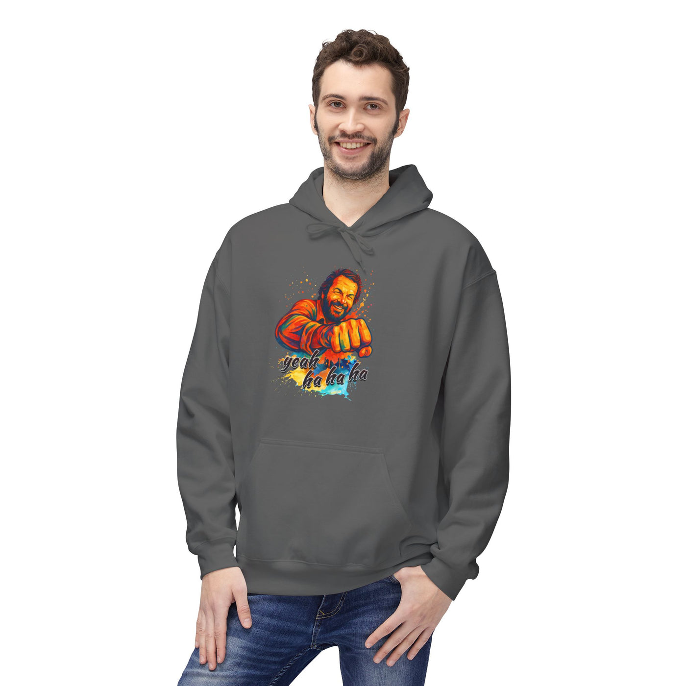 Bud Spencer Unisex Hoodie with 'Yeah Hahaha' Design