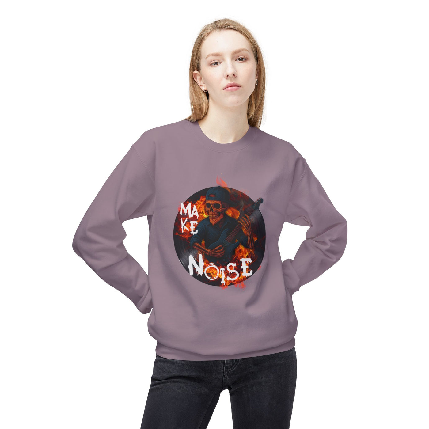 Make Noise Graphic Fleece Sweatshirt - Unisex Midweight Crewneck