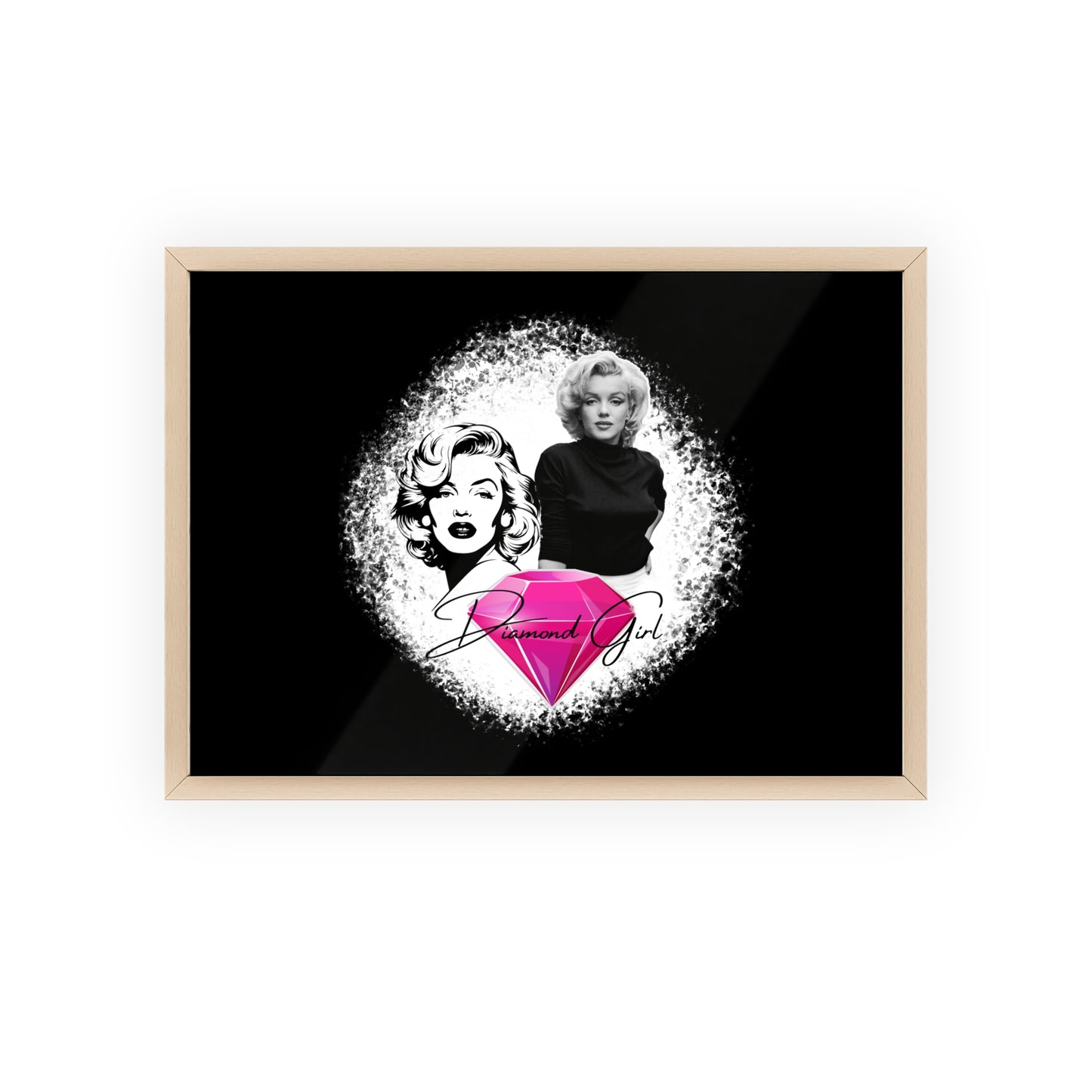 Vintage Marilyn Monroe Poster with Wooden Frame