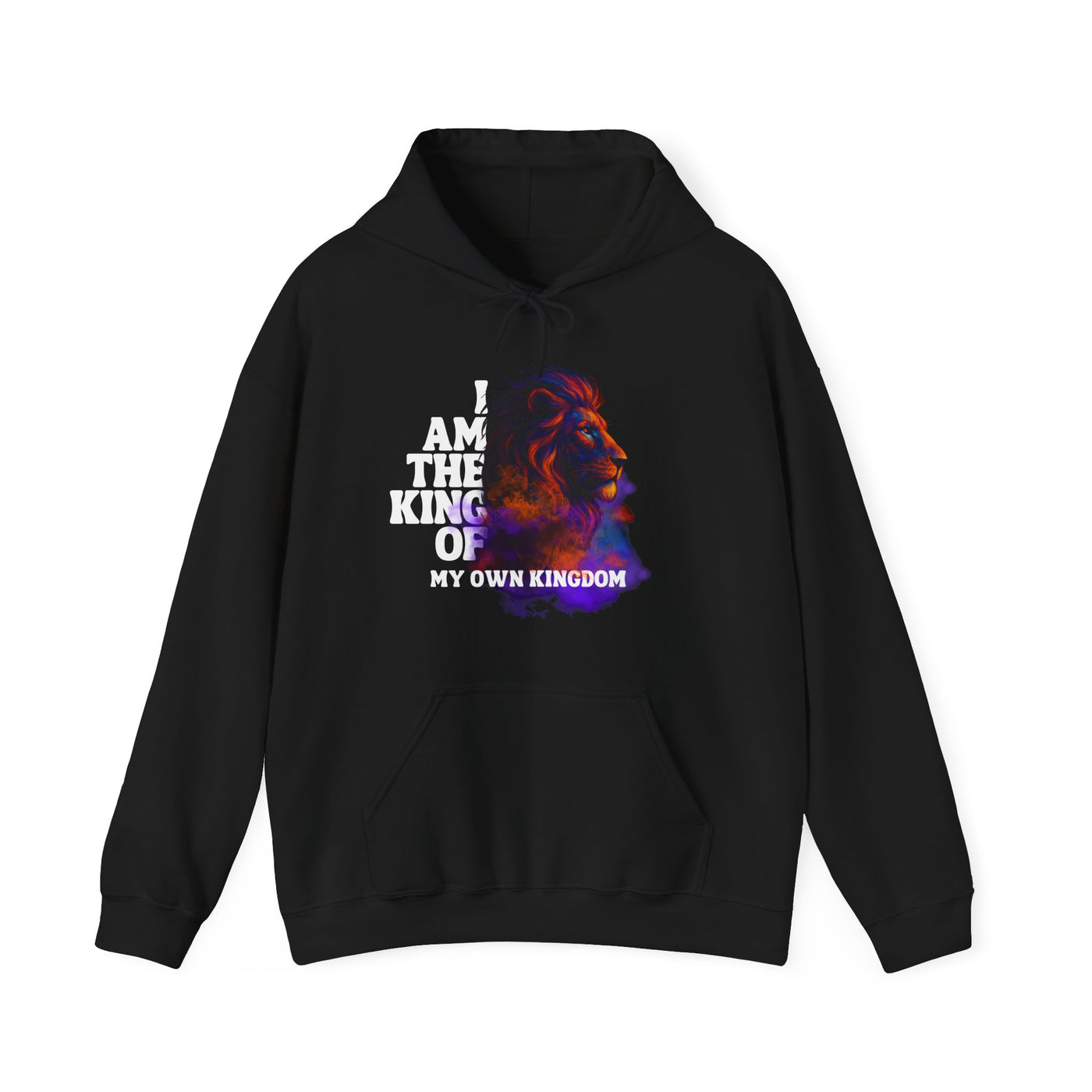 Inspirational Lion Hoodie "i am the king of my kingdom"