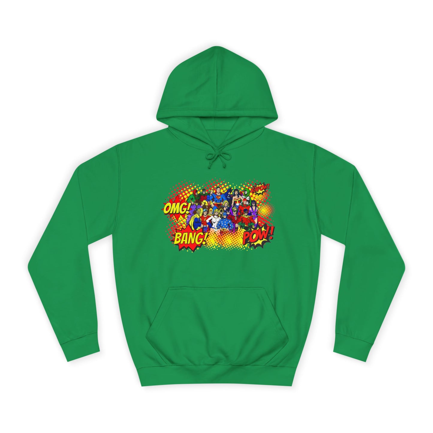 Superhero Graphic Hoodie, Unisex College Sweatshirt, Marvel DC Fans Apparel, Comic Book Lover Gift, Fun Cosplay Outfit