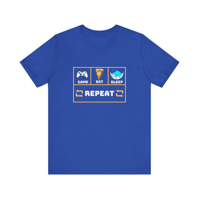 Gamer's motto shirt: Eat, Sleep, Game, Repeat T-shirt