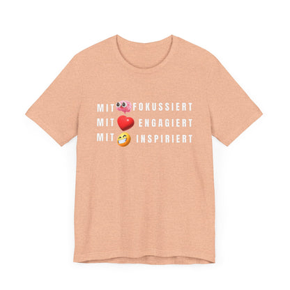 Inspirational Emoji T-Shirt Herz - Hirn - Humor - Heart - Mind - Humor