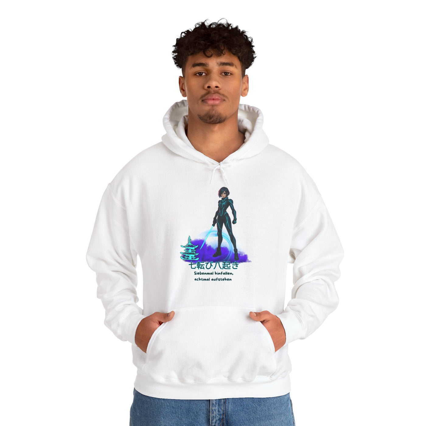 Hoodie  Anime "siebenmal hinfallen - achtmal aufstehen"