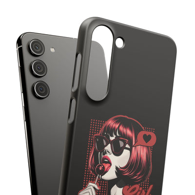 Retro Girl Snap Case Handyhülle