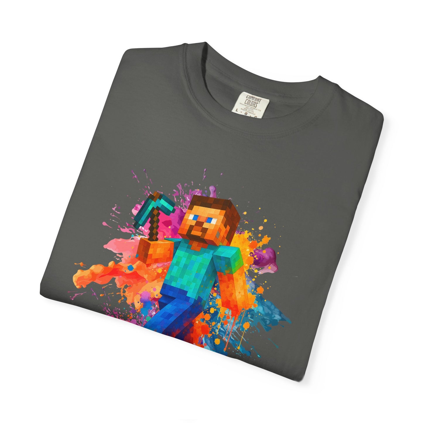 Colorful Gamer T-Shirt - Back to Different Minecraft Design
