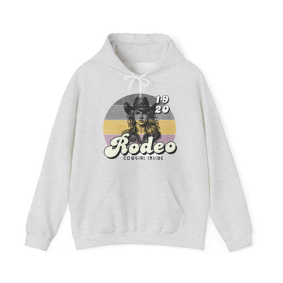 Rodeo Cowgirl Hooded HOODIE - Unisex Heavy Blend™ - Retro Style