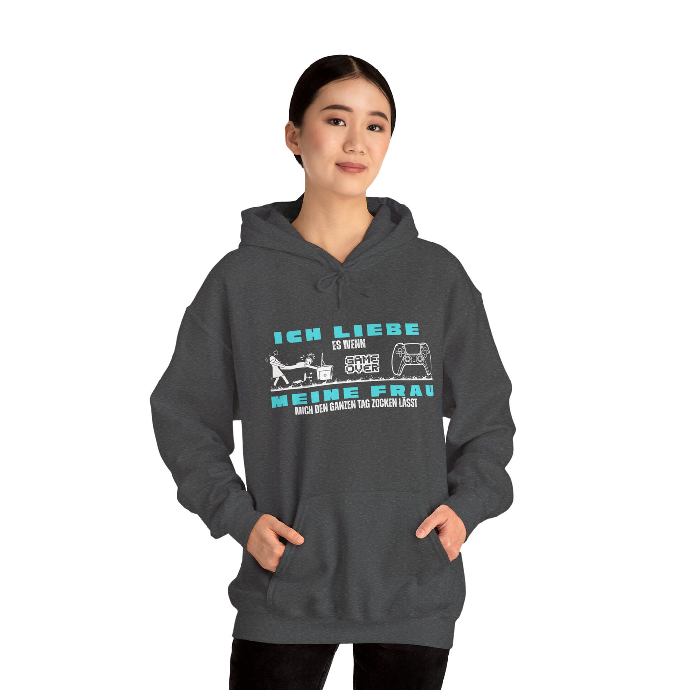 Gaming Love Unisex Hooded Sweatshirt - "Ich Liebe Es Wenn Meine Frau"