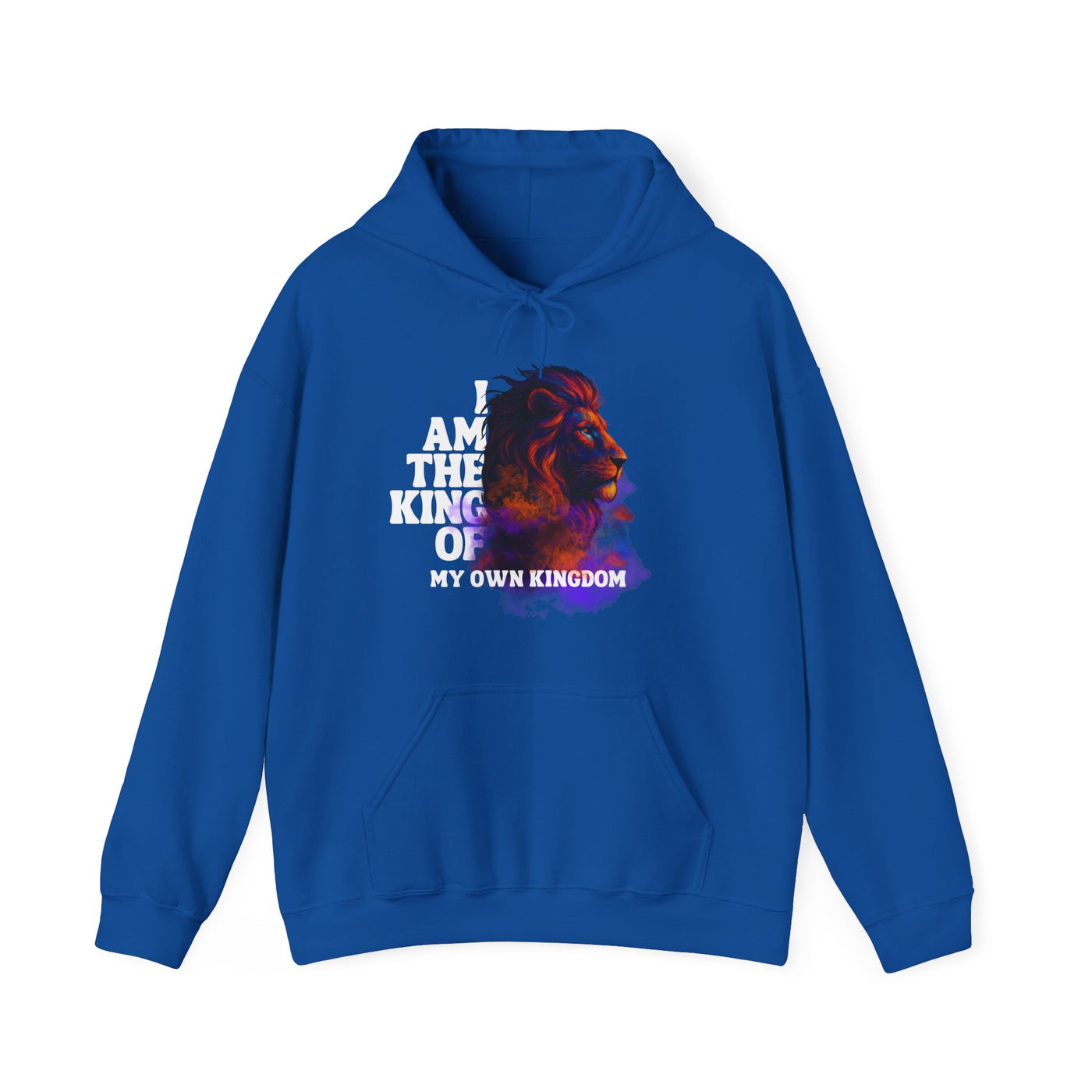 Inspirational Lion Hoodie "i am the king of my kingdom"