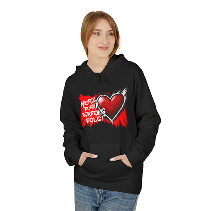 Herz führt Erfolg folgt Hoodie