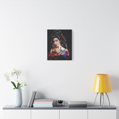 Amy Winehouse Art Canvas - Stretched Wall Decor with Signature